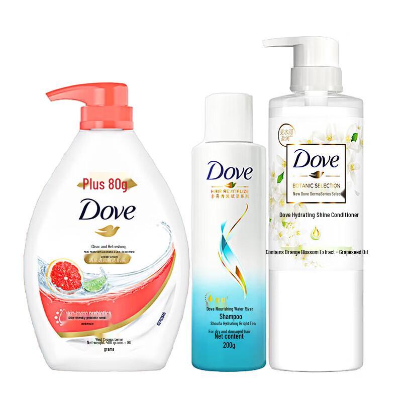 

Dove Hydrating Shower Gel, Shampoo & Essence Set