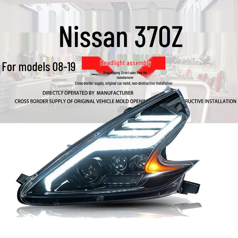 Compatible with 08-19 Nissan 370Z LED Headlight Assembly, Daytime Running Light, and Turn Signal.