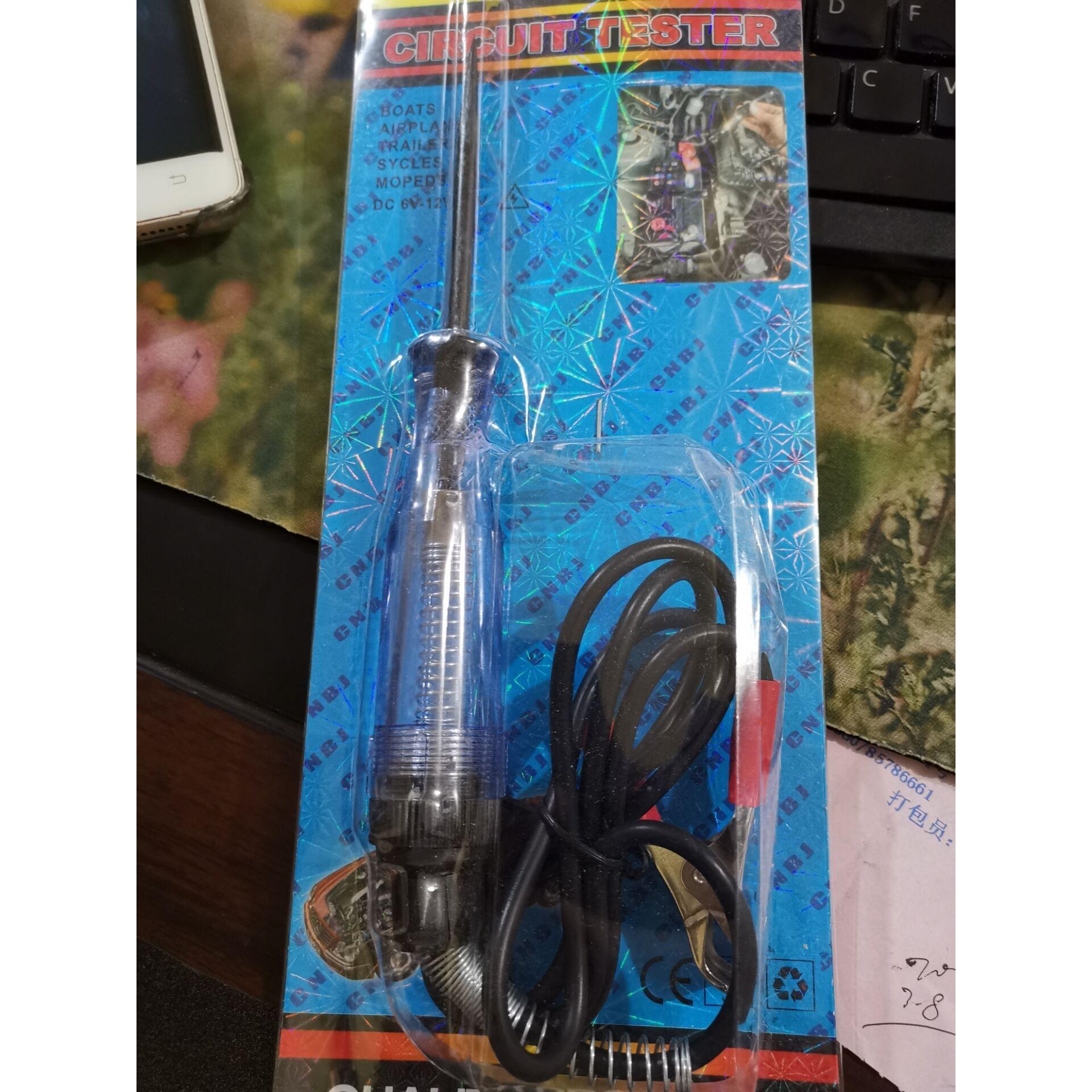 

Current Tester Voltage Tester with Indicator Light Voltage Tester Car Test Lamp with Crocodile Clip DC Electric Circuit Voltage Tester Test Pen 17.3*8.3*5.7cm чорний