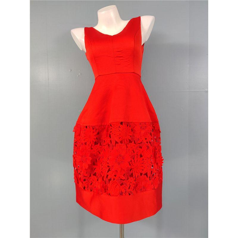 

Экспорт Однослойное Высококачественное Облегающее Платье-Зонтик С Тонким Силуэтом, Плотно Вышитое Платье для Вечеринки по Случаю Дня Рождения Red L(170)