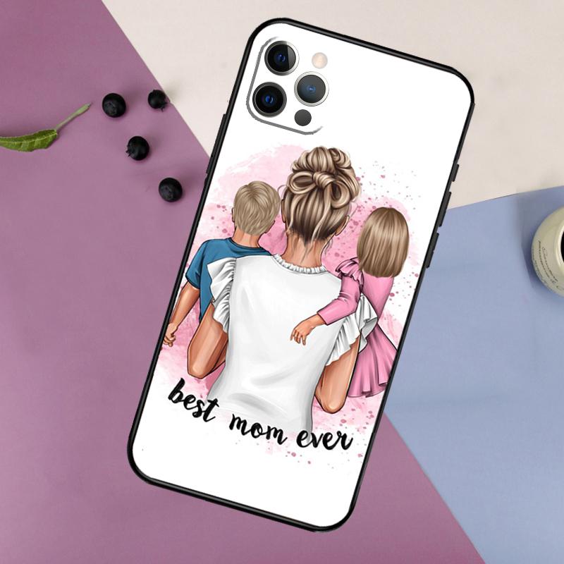 Baby Mom Daughter Girl Son Dad Phone Case For iPhone 16 15 14 13 12 11 17 Pro Max 13 mini 16 Plus 16e 17 Air Bumper Cover