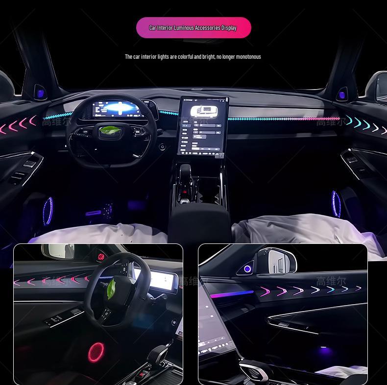 Compatible Ambient Light Replacement for Geely Boyue L/PRO/X/COOL Interior - Dynamic Flowing Design