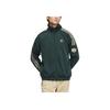 adidas Originals Retro Classic Three Stripes Sports Stand Collar Long Sleeve Jacket Unisex Jacket Dark-Green JL8400