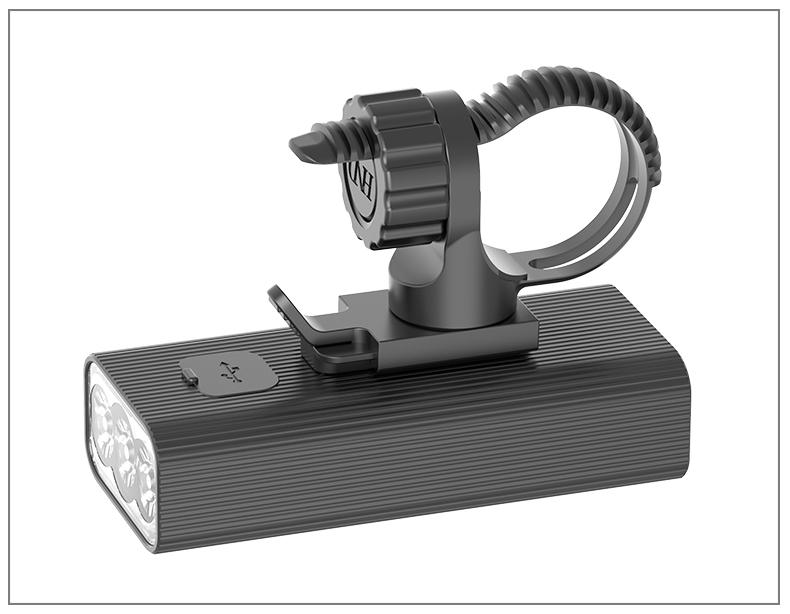 P13 Dual-color Bicycle Front Light Rechargeable Bright Flashlight Cycling Equipment Bicycle Night Riding Accessories for Mountain Bikes