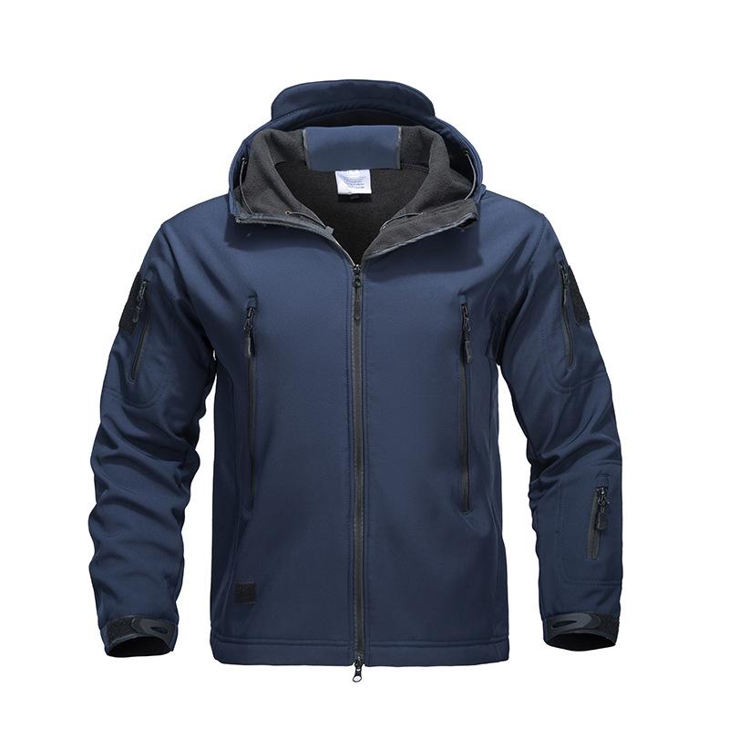 Warm Windbreaker Jacket - Available In Military Green, Black, and Khaki for Spring and Autumn Outdoor Wear.