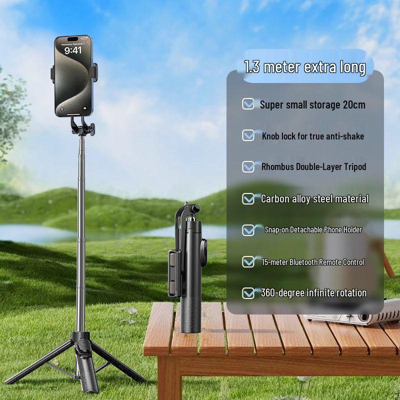 2025 Anti-Wackel Tragbarer Selfie-Stick & Handyhalter für Bodenfotografie