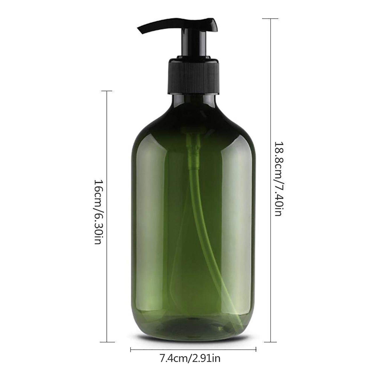 Botella dispensadora de jabón de 500 ml Botella con bomba recargable para dispensar lociones champús 1046 black