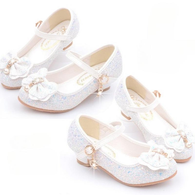 Girls' Fashionable High Heels Korean Style Princess Shoes Student Performance Leather Shoes