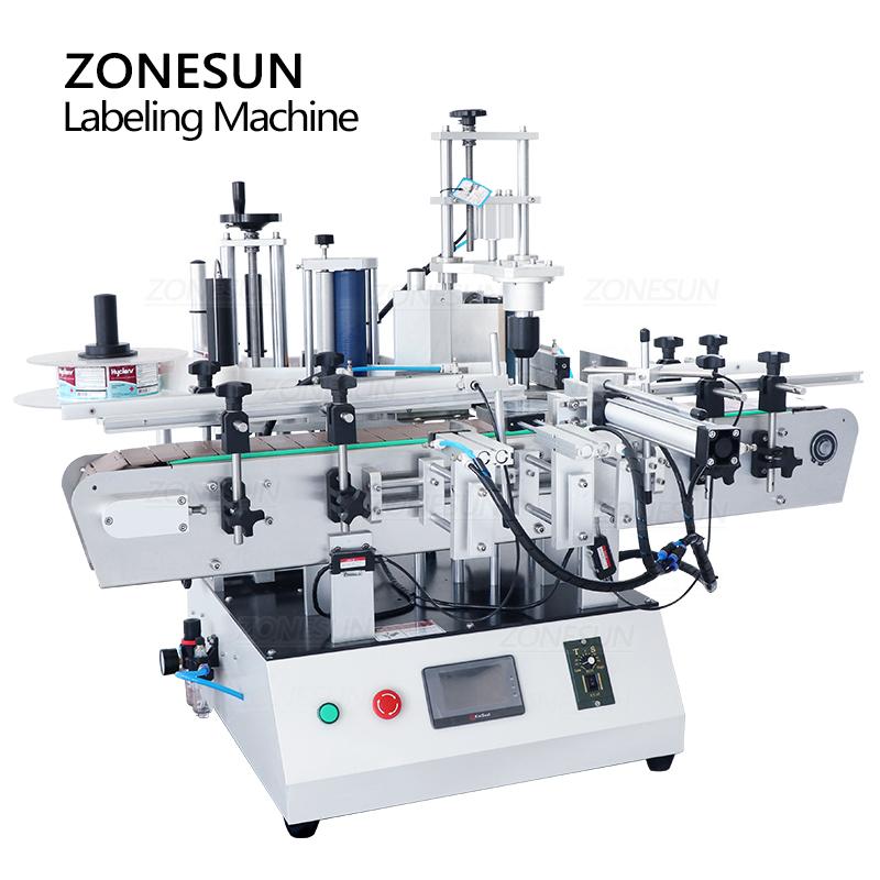 ZONESUN ZS-TB550 Automatic Labeling Machine for Round Irregular Polygonal Hexagonal Bottle Jar Plastic Glass Packaging Line