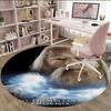 1pc Hogwarts4 Carpet, Round Rug, Comfortable, Suitable for Entryways, Living Rooms, Office, And Bedrooms, Christmas Decoration