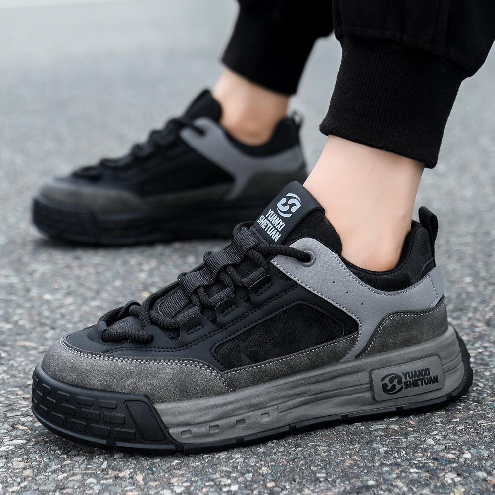 Boty podzimní a zimní pánské boty všestranné ležérní plátěnky pánské 2025 nové sportovní všestranné silné podrážky zvyšující výšku pracovní trendy boty