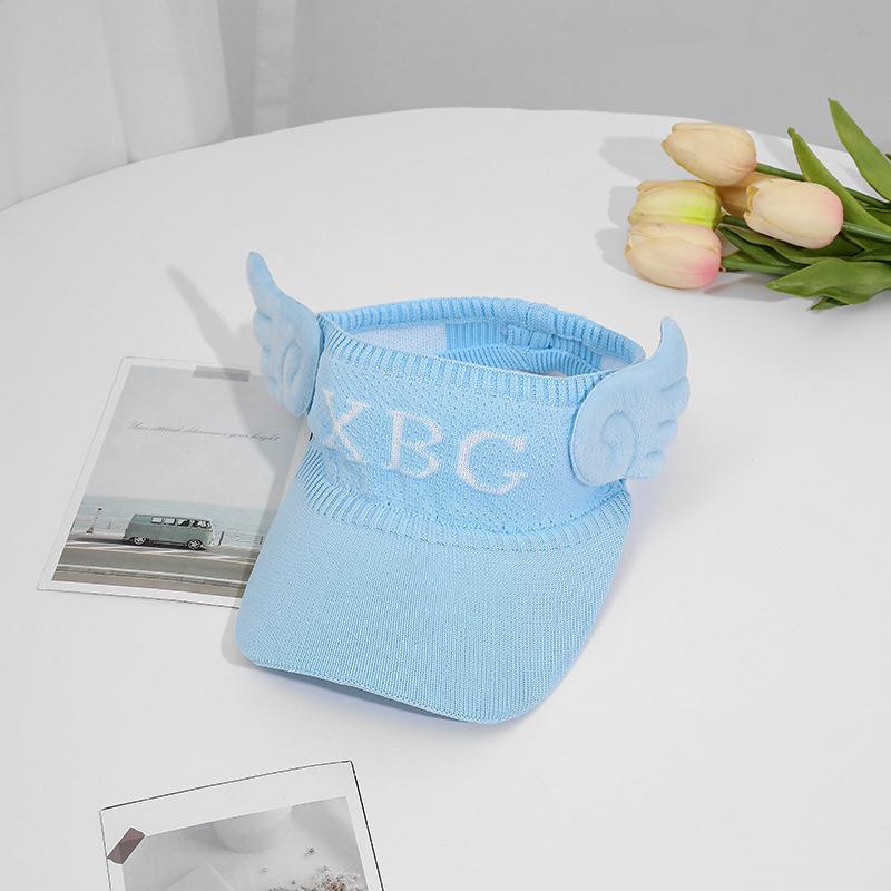 Summer children's fashion open-top sun hat, cute cartoon large brim, UV protection, breathable baby sun hat