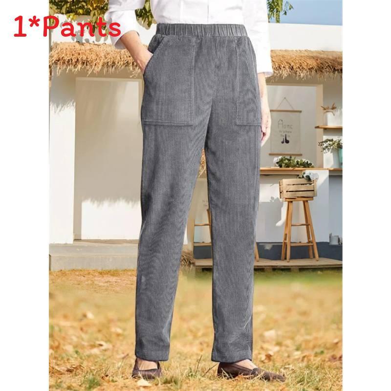 Cotton Corduroy Casual Pants For Women With Pockets And Trousers For Summer Comfort