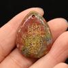 Reiki-Anhänger, natürliche Chakra-Heilung, Reiki-Palme, tropfenförmiger Anhänger für Schmuckherstellung, DIY-Halskette, Armband, Zubehör