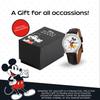 Disney Mickey Mouse Adult Classic Cardiff Articulating Hands Analog Quartz Watch with Leather Strap, Black, Mickey Cardiff Watch 2 - Silver CaseBlack