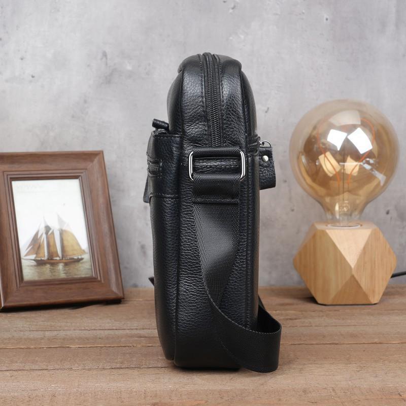 Men's Shoulder Bag New Top Layer Cowhide Large Capacity Business Commuting Small Crossbody Genuine Leather