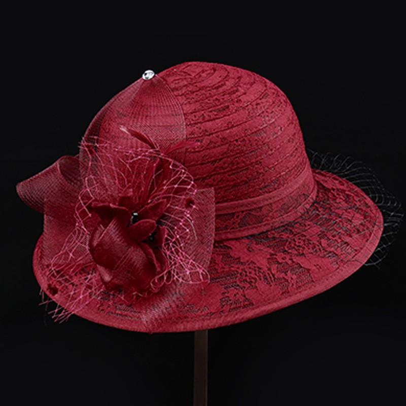 Summer lace breathable sun hat women's mesh flower pot hat sun hat fashion versatile crimped top hat