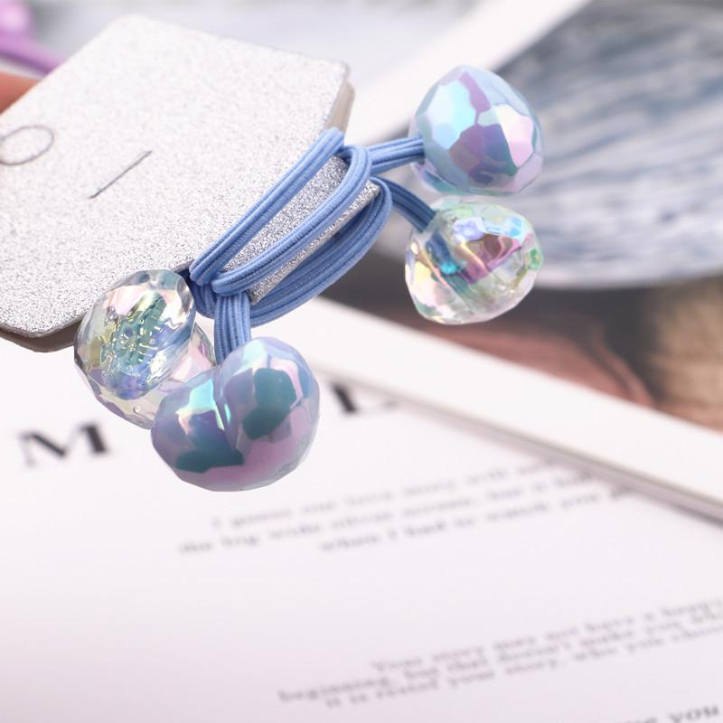 2PCS Cute New Princess Seven Color Double Head Headwear Kids Elastic Hair Bands Children Ropes Baby Headdress Girls Accessories