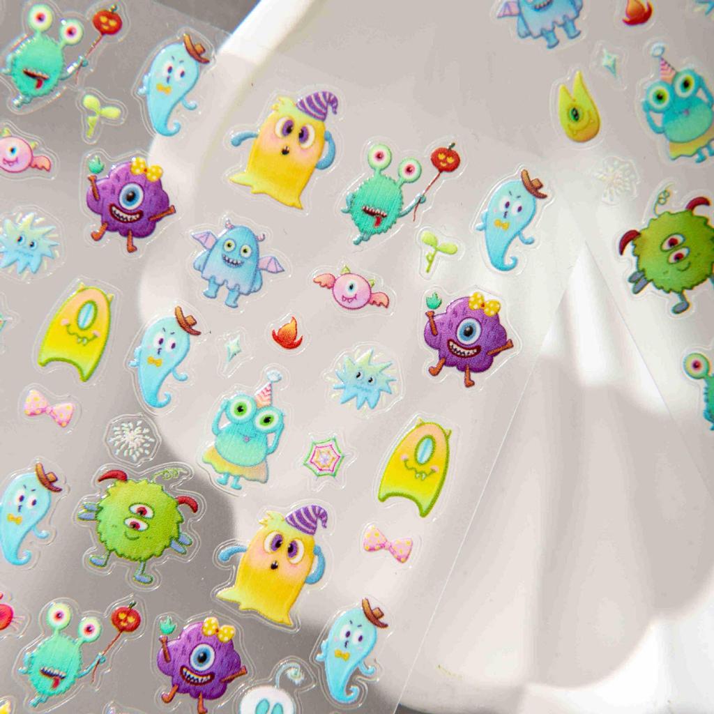 Hobby Cute Monster Stickers for DIY Decoration - Perfect for Computers, Phones, and Kids' Nails.