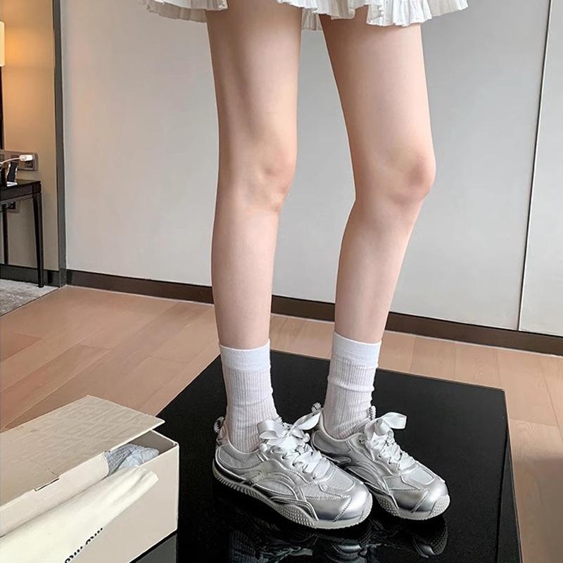 Su Yinyin 2025 new soufflé~ waffle mesh breathable sports and leisure shoes women's Dexun Forrest Gump shoes are comfortable