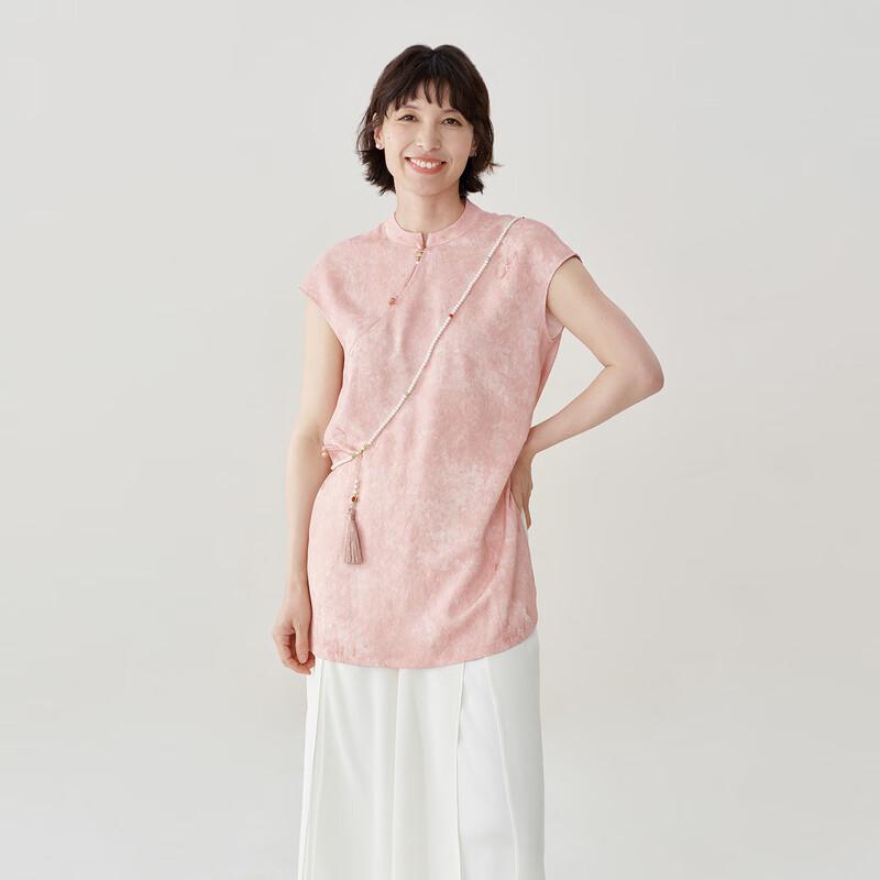 Feinikesi New Chinese Style Tie-Dye Jacquard Blouse 3XL
