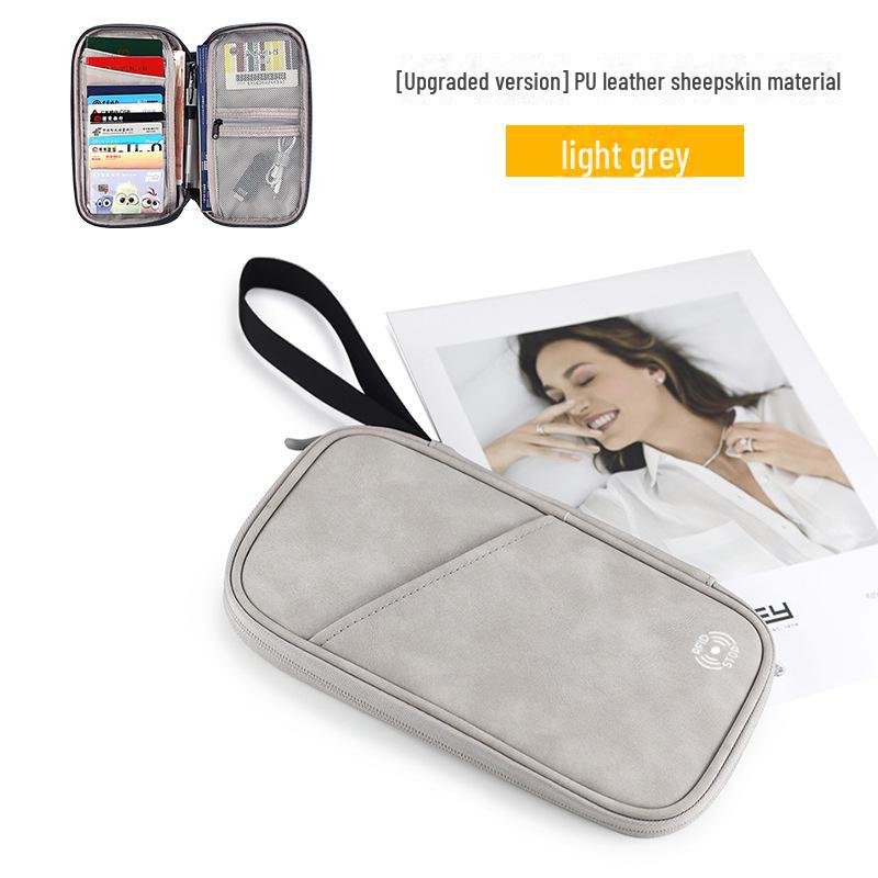 RFID-blokkerende multifunksjonell pass- og ID-holder
