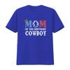 Mom of the Birthday Cowboy Western Matching T Shirt Vintage Washed Versatile Stretched Stylish Breathable Comfortable Graphic
