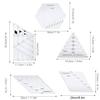 5Pcs Patch Work Ruler, Quilting Template Ruler Set, Transparent Sewing Cuing Ruler for Craft Quilting and Sewing