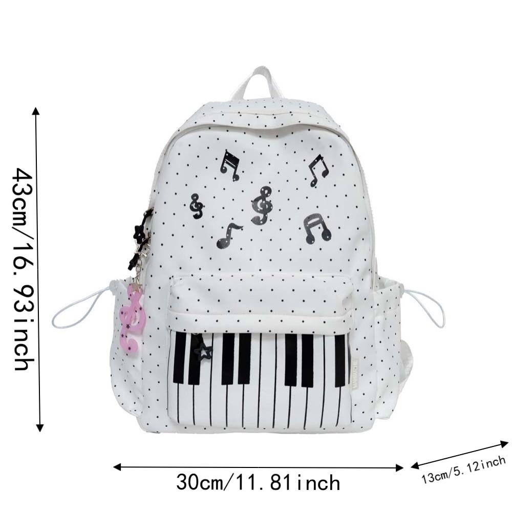 Mehrere Fächer Noten Tasche Leichtes Design Süße Schultasche Tastatur Buch Tasche Weibliche Jugend
