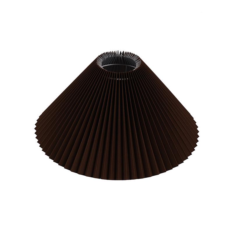 Pleated Cloth Lampshade Accessory for Desk and Floor Lamps, Inclined Height 240mm, Bottom Opening 410mm