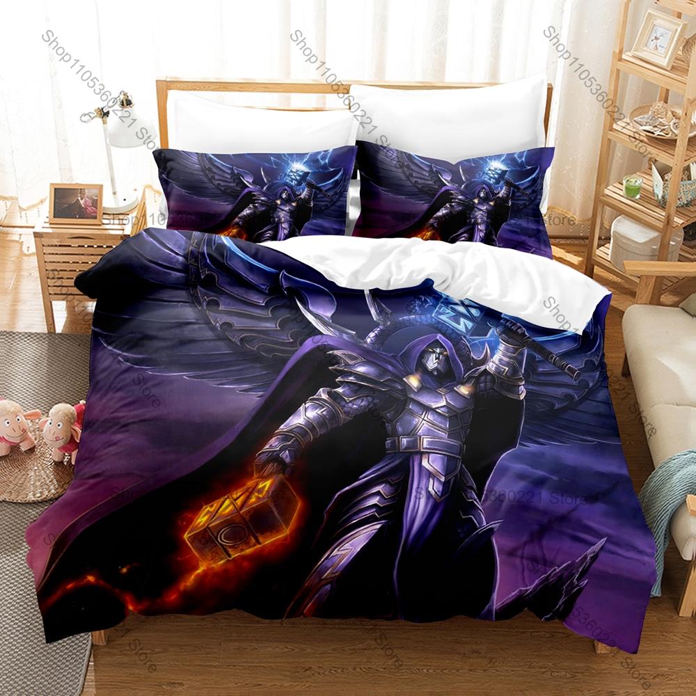 Cooles HammerFall Bettwäsche-Set Bettbezug + 2 Kissenbezüge Schwedischer Power Metal Hector Ritter Hammer Mittelalter Fantasy Schlafzimmer Dekor