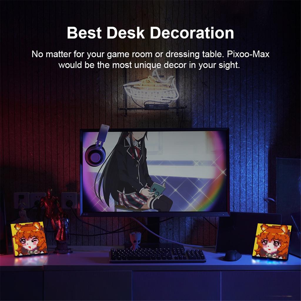 Pixoo Max 32*32 Pixel Art Display Programmable LED Screen for Home Decoration, Business Advertisement, Christmas Gift