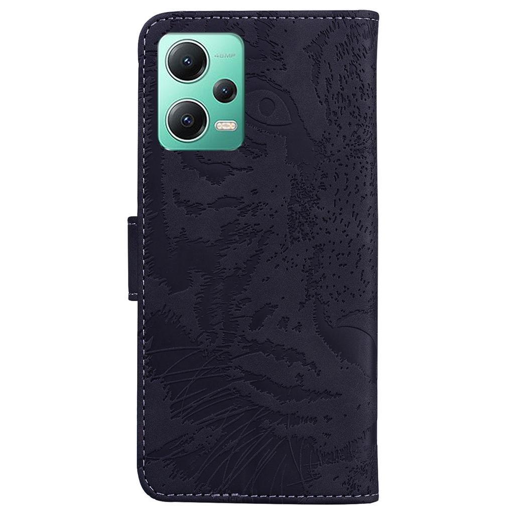 Leather Flip Phone Case for Xiaomi Redmi Note 12 5G (Global)/(India)/(China)/Poco X5 5G,Tiger Pattern Imprinted Stand Wallet Cover