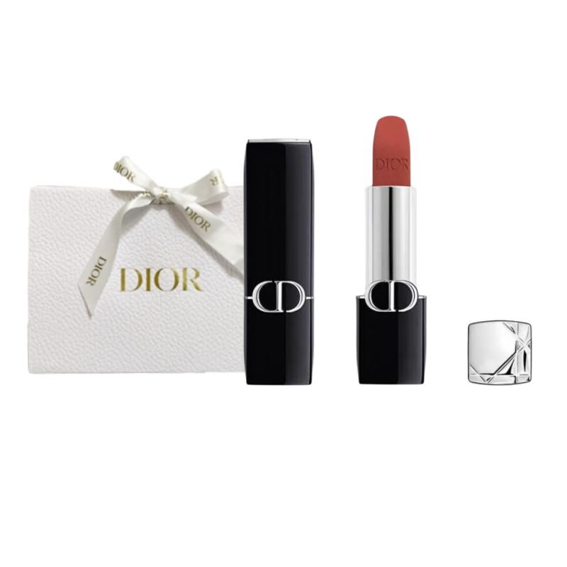 DIOR Губная помада Velvet Mist 626 Gauze Dance Молочно-чайный Оранжево-коричневый синий