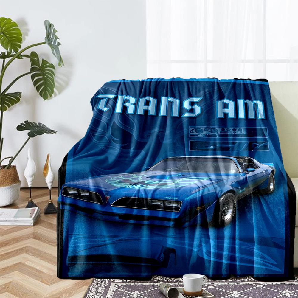 Pontiac Theme Printed Blanket - Perfect for Couch, Bed, Travel & Outdoor Use | Machine Washable, Cozy & Durable.