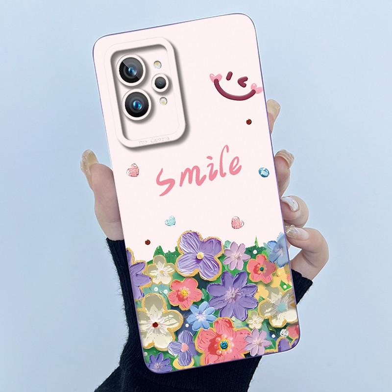 For Realme GT 2 Pro Phone Case Cute Panda Girl Cats Liquid Silicone Camera Protection Back Cover For Realme GT2 Pro GT2Pro Funda