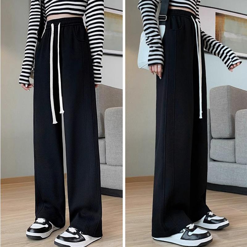 

Women s White XS High Waist Wide Leg Sweatpants - Autumn Petite Straight Leg XL (116-125 kg)