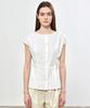 NOTIA Boat Neck Cap-Sleeve Blouse - Ivory