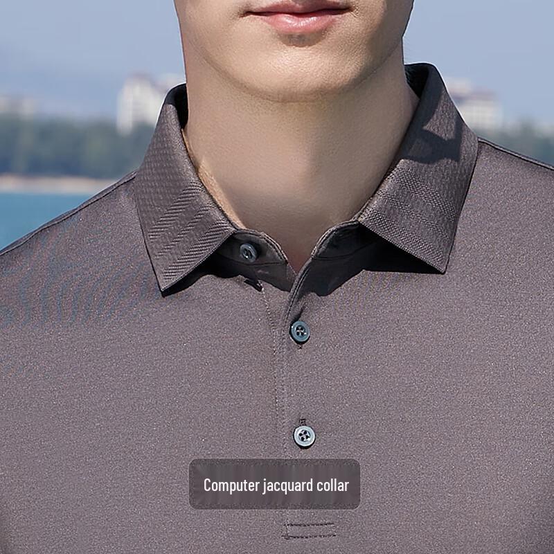 Antonio Men's Double-Sided Heavyweight Mulberry Silk Polo Shirt