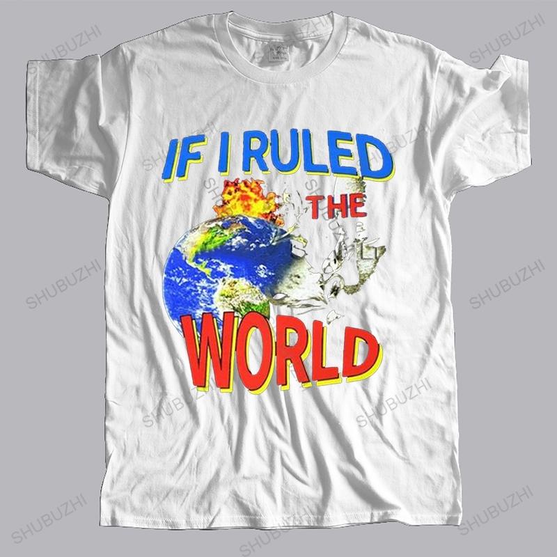 Vintage Nas Illmatic If I Ruled The World Tee T Shirt Unisex Cotton Tshirt Unique Tees Short Sleeve Hip Hop Rapper Tshirt Clothing S