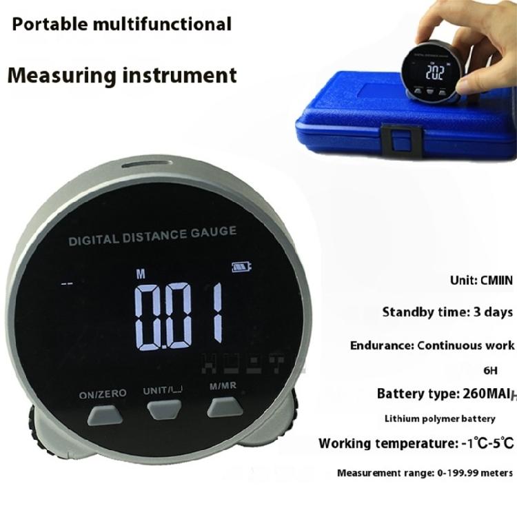 Rechargeable Rolling Rulers LCD Screen Display Auto Lock Function Shockproof Case Upgrades for Architects Contractors