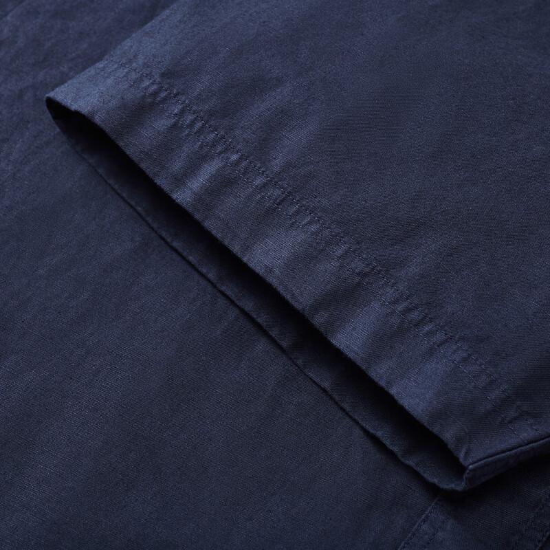 Jiumuwang Men's Linen Blend Short-Sleeve Shirt