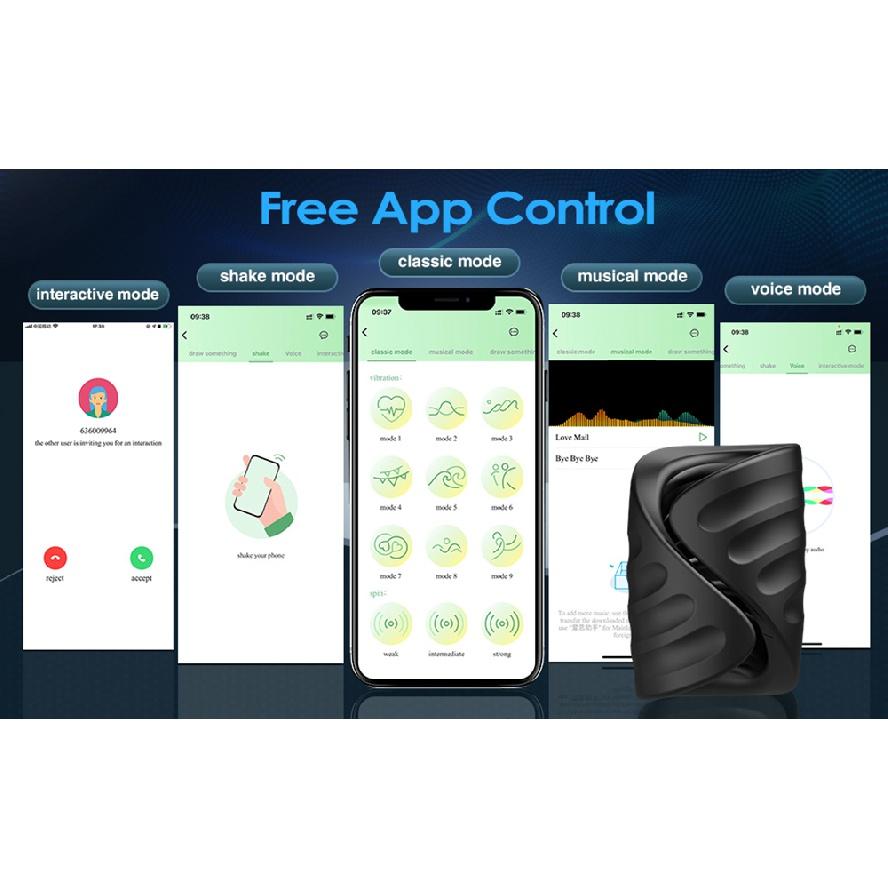 HESEKS Penis Training Vibrator with APP Control Male Masturbator Sex Toys Glans Trainer Cock Ring For