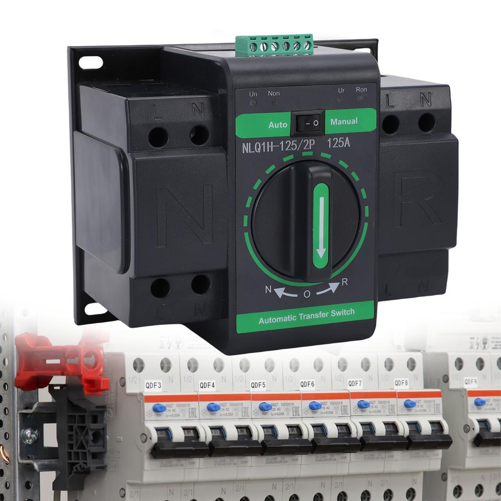 2P AC230V 125A Dual Power Automatic Transfer   PC Isolation Type ATS Isolation Type Two Input, One Output Includes  Ing Modes