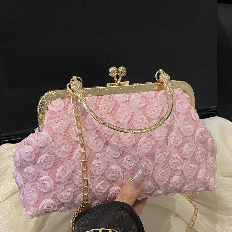 Niche High-value Bag 2025 New Women's Flower Handbag Fashionable and Simple Shoulder Bag Women's Messenger Bag Women's