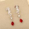 Latest Hot Brand Vintage Earrings for Women Luxury Jewelry Fashion Water Drop Eardrop Pure 925 Sliver Lady Party Stud Earrings