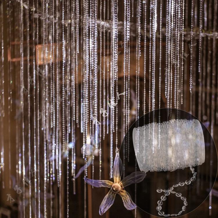 Acrylic Beaded Curtain for Weddings, Aisle Runners, Stage Decor, and Christmas Trees