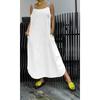 Women's Casual Pocket Striped Suspenders Dress