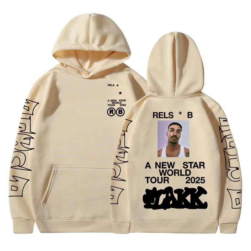 Rapper  Rels B A New Star World Tour  Hoodies Men Women Clothing Fashion Hip Hop Sweatshirts Oversized Long Sleeve Pullovers