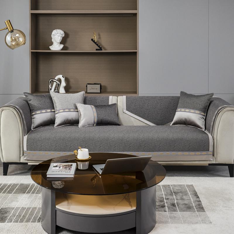 Light Luxury Sofa Cushion Four Seasons Universal Non-Slip High Precision High-End Modern Simple Nordic Fabric Sofa Towel Cover